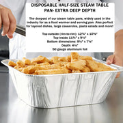 Disposable Aluminum Half-Size Steam Table Foil Pan Extra Deep #4288 Western Plastics