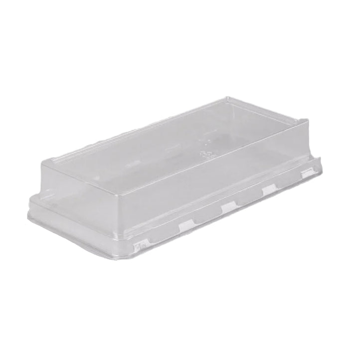 1-1/2 lb. Bakeable Kraft Paper Loaf Pan with Clear Dome Lid - #31906-00072