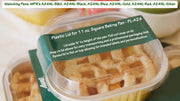 Plastic Lid for 11 oz. Square Foil Dessert Cup #PL-A24 KitchenDance