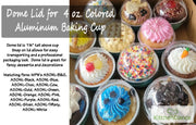 Plastic lid for 4 oz. Colored Foil Ramekins / Baking Cups   #PL-A50 KitchenDance
