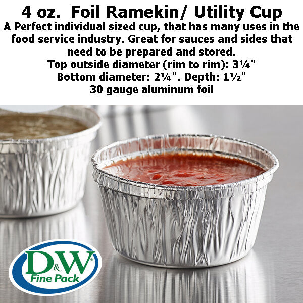 4 oz. Disposable Aluminum Foil Ramekin/Utility Cup   #1400NL