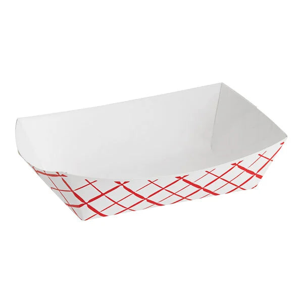 Southern Champion 2 lb. Compostable Southland Red Check Food Tray -Pack of 250  #0417