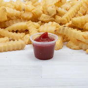 Dart 1 oz. Contact Clear PP Plastic Portion Container - Sleeve of 125 - #100PC Dart Container