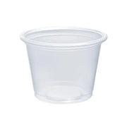 Dart 1 oz. Contact Clear PP Plastic Portion Container - Sleeve of 125 - #100PC Dart Container