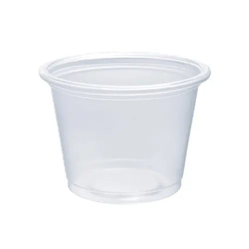Dart 1 oz. Contact Clear PP Plastic Portion Container - Sleeve of 125 - #100PC Dart Container