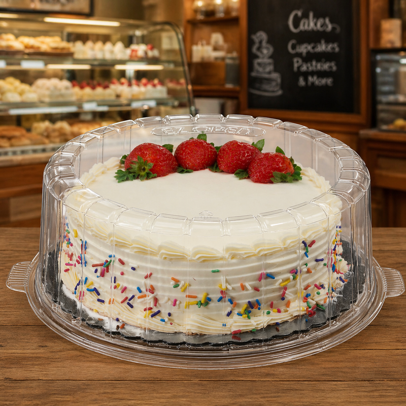 10" Two-Piece Single Layer Round Cake Container - #1010SCL