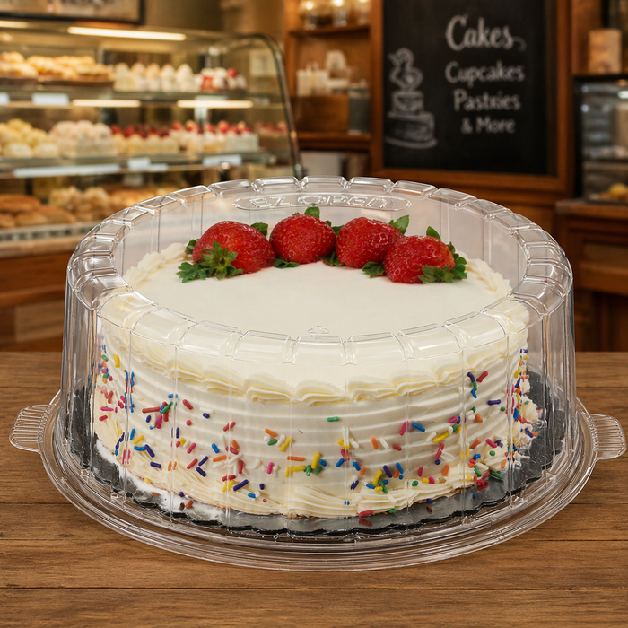 10" Two-Piece Single Layer Round Cake Container - #1010SCL