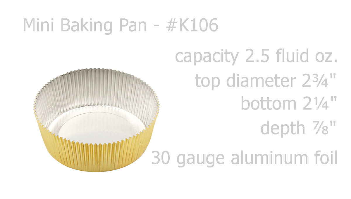 disposable aluminum foil tart shell, cupcake liner, mini baking pan