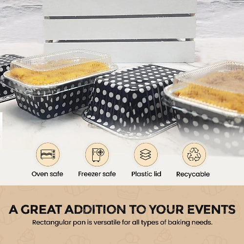 Mini Loaf Pan with Lid fluid Disposable Colored Foil #4004P