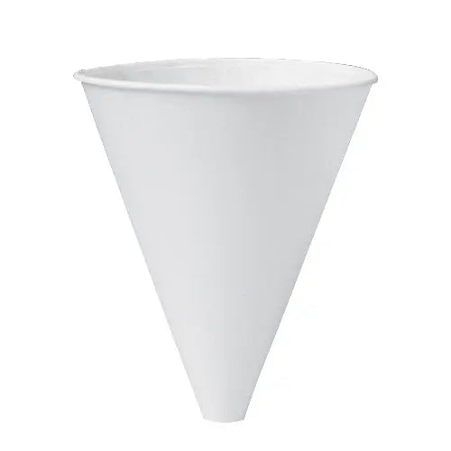 Dart ProPlanet 10 oz. White Treated Paper Funnel Cup - Sleeve of 250 - #10BFC-2050