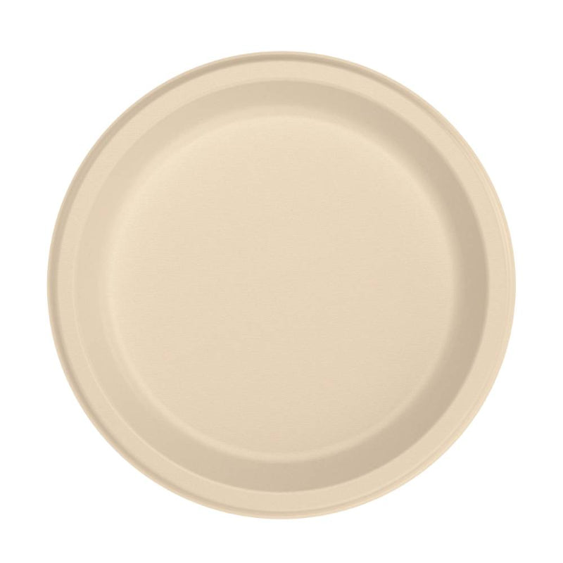 10" Round PFAS-Free Fiber Plate, Natural - #10FBRP1