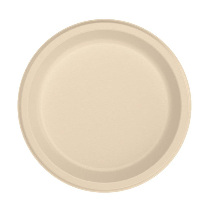 10" Round PFAS-Free Fiber Plate, Natural - #10FBRP1