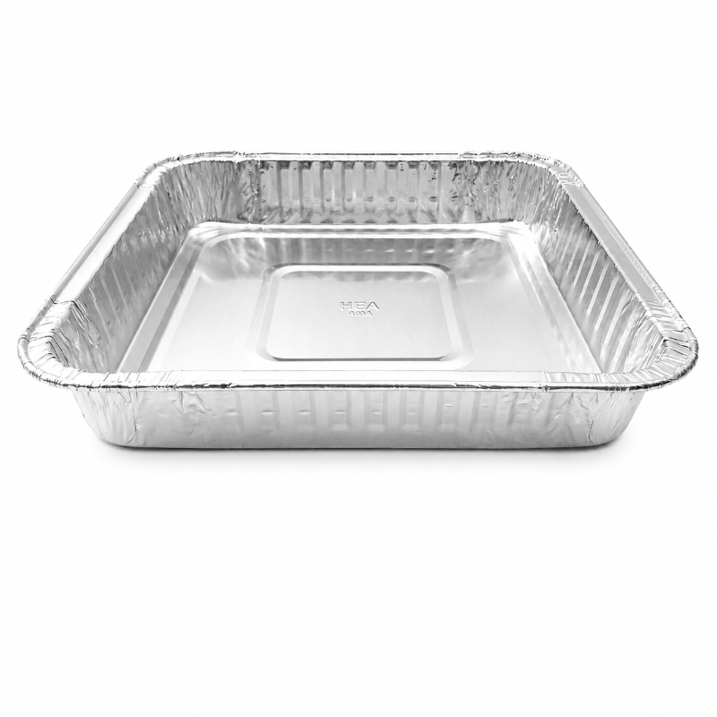 Molde para pasteles desechable de aluminio cuadrado de 9" n.º 1100NL