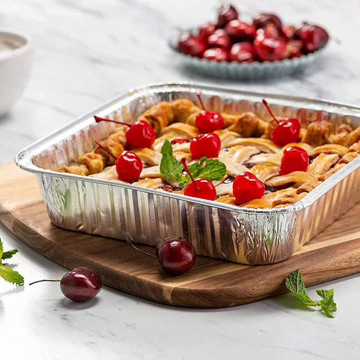 Molde para pasteles desechable de aluminio cuadrado de 9" n.º 1100NL