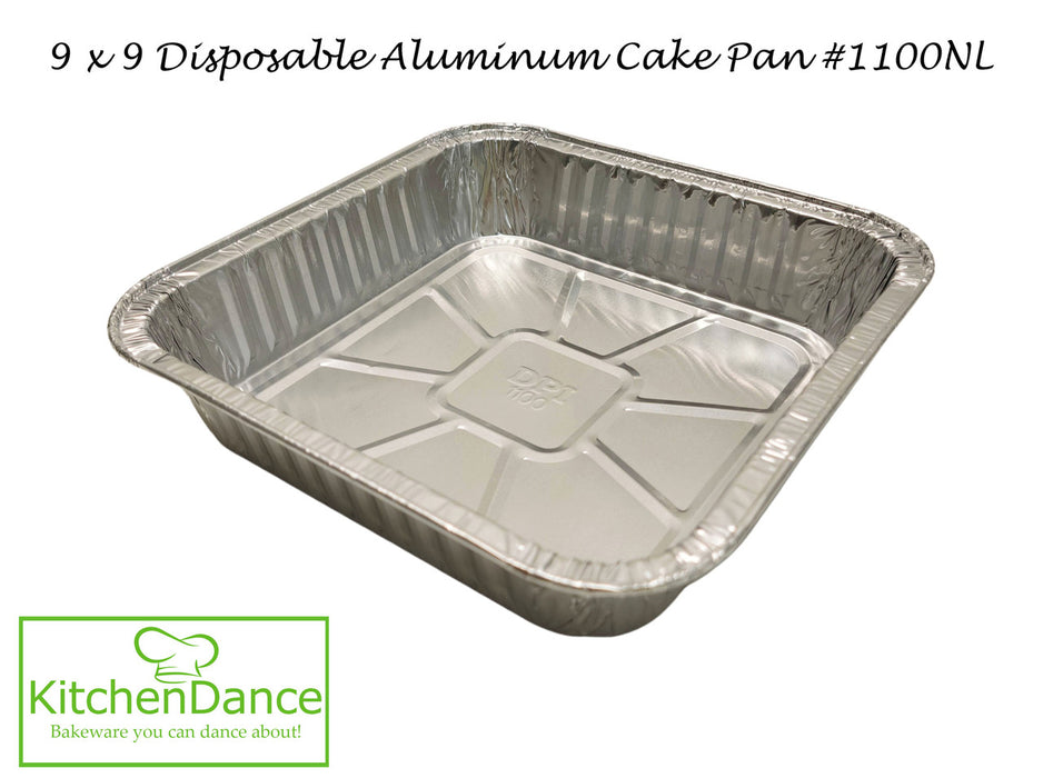 9" Disposable Aluminum Square Foil Cake Pan #1100NL