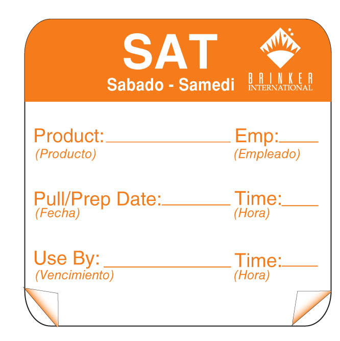 DayMark ToughMark 2 x 2 Day of the Week Shelf Life Labels