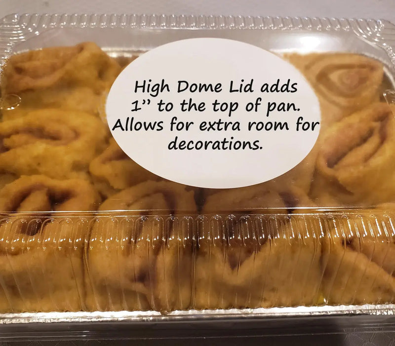Disposable  Aluminum Foil 1/4  Sheet Cake Pan with Plastic Lid  #1200P D&W Fine Pack