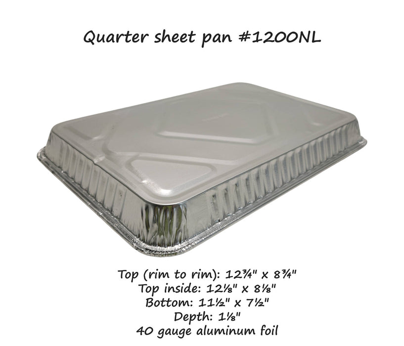 Disposable Aluminum 1/4 Size Foil Sheet Cake Pan  #1200NL