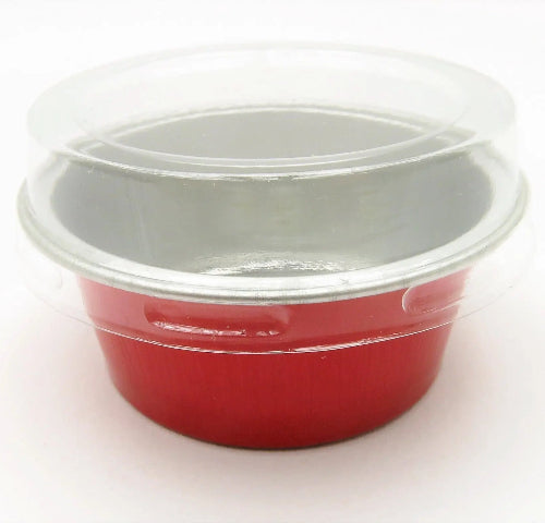 1½ oz. Colored Foil Cups with Plastic Lids #A45P KitchenDance