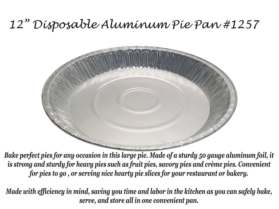 D & W Fine Pack 12" Disposable Aluminum Foil Pie Pan  #1257