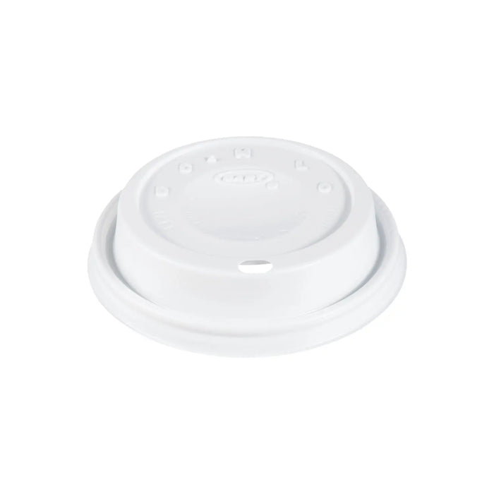Dart 6-12 oz. White HIPS Plastic Cappuccino Lid - Sleeve of 100 - #12EL