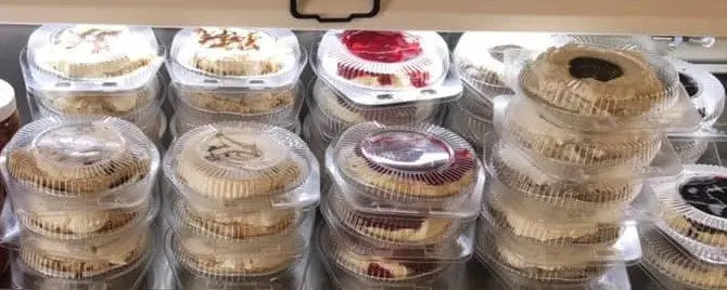 5" Disposable Foil Pie Pan and Plastic Clamshell Container  #501-762 Detroit Forming