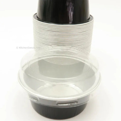 1½ oz. Colored Foil Cups with Plastic Lids #A45P KitchenDance