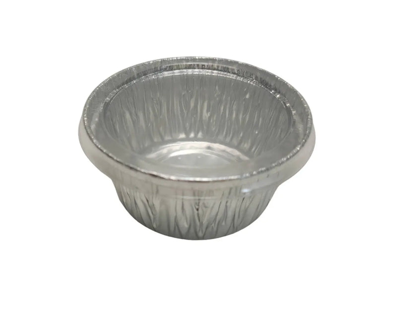 4 ounce Disposable Aluminum Ramekins with Plastic Lid  #1400P D&W Fine Pack