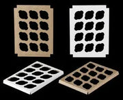 Reversible 1 Dozen Standard Cupcake Insert for 14 x 10 Boxes - Pack of 10 - #1498 BRP Box shop