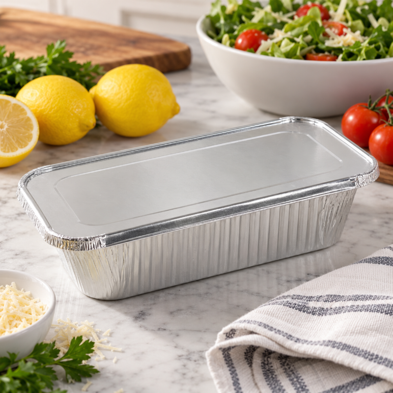 D&W Fine Pack 1/3 Aluminum Steam Table Lid - Case of 100 - #16144