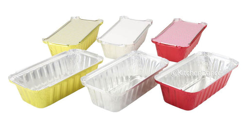 disposable aluminum foil 1½ lb. loaf pan, baking pan, carryout pan, takeout pan, food container with board lid