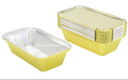 disposable aluminum foil 1½ lb. loaf pan, baking pan, carryout pan, takeout pan, food container with board lid