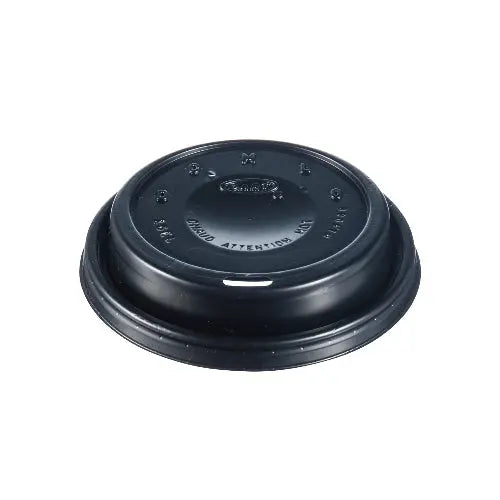 Dart 12-24 oz. Black HIPS Plastic Cappuccino Lid - Sleeve of 100 - #16ELBLK