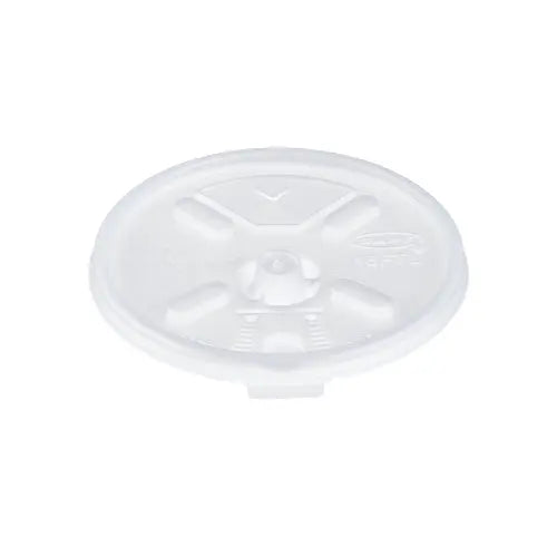 Dart 12-24 oz. Translucent HIPS Plastic Straw-Slotted Lid with Lift n’ Lock – Sleeve of 100 - #16FTLS