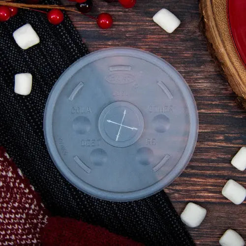 Dart 12-24 oz. Translucent HIPS Plastic Straw-Slotted Lid - Sleeve of 100 - #16SL