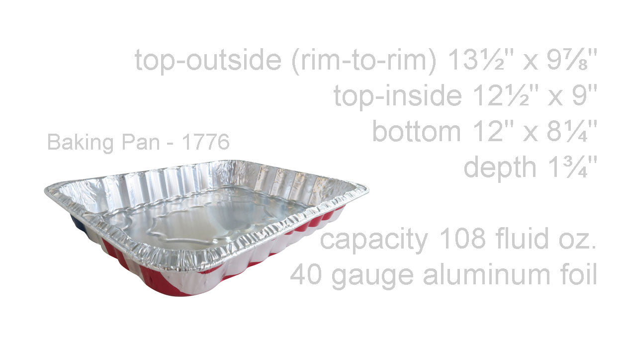 disposable aluminum foil baking pan, American Flag,  4th. of July