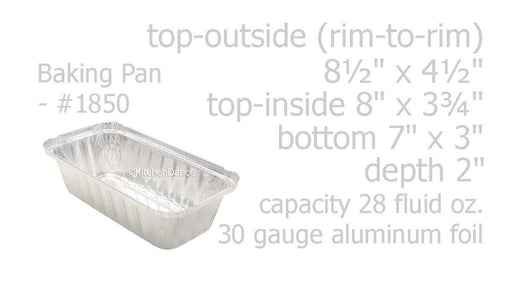 disposable aluminum foil 2 lb. loaf pan, baking pan, food serving pan