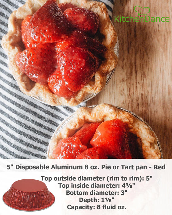 5" Disposable Aluminum Foil Tart Pan - Individual Pie Pan   #501NL