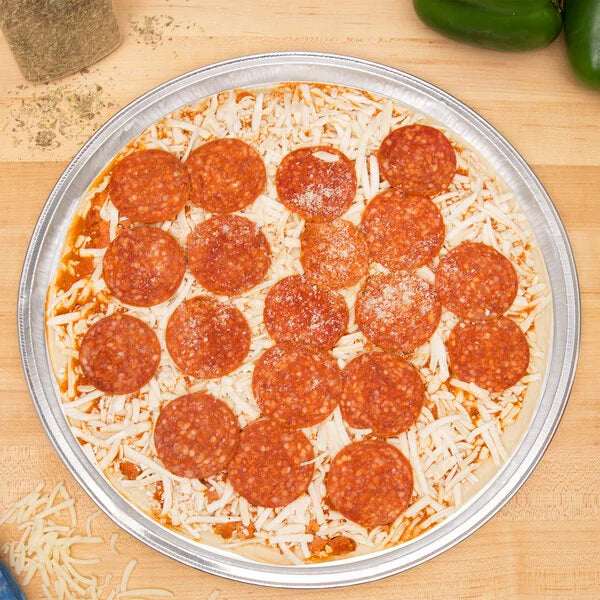 Molde para pizza desechable de aluminio de 12" de D &amp; W, paquete fino, n.° C81