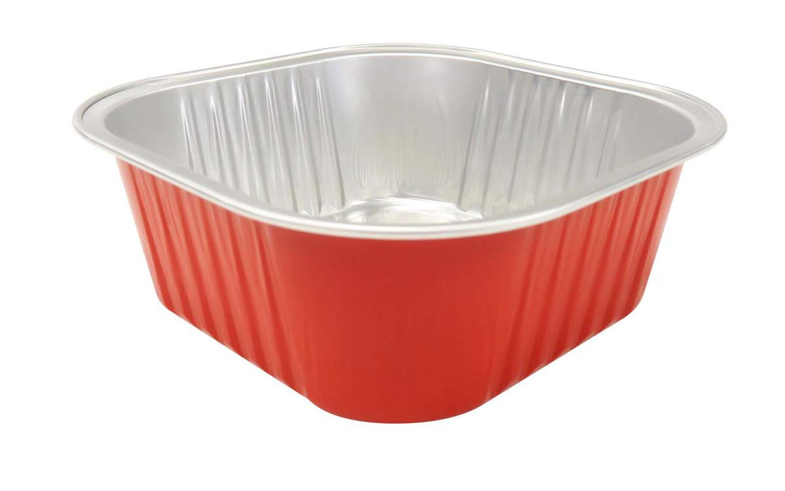 11 oz Colored Square Aluminum Foil Dessert Pans - #A24NL