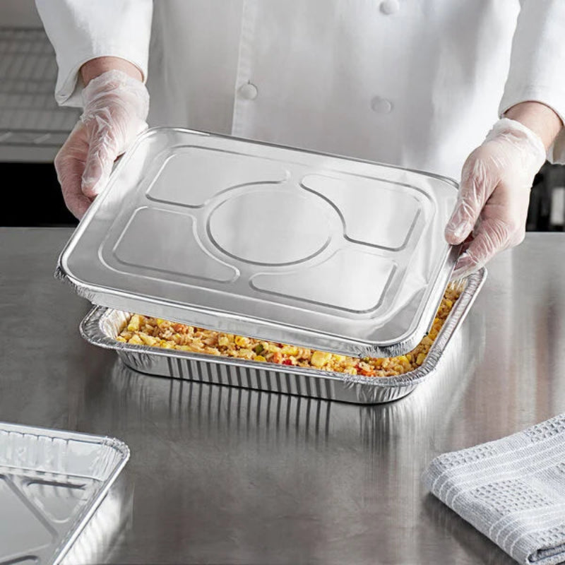 Tapas de aluminio desechables para ollas de vapor de tamaño medio - N.º 8200