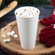 20 oz. White Double Walled Paper Hot Cup - Sleeve of 30 - #DWTG20W Dart Container