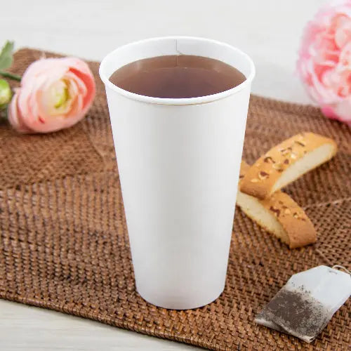 20 oz. White Double Walled Paper Hot Cup - Sleeve of 30 - #DWTG20W Dart Container