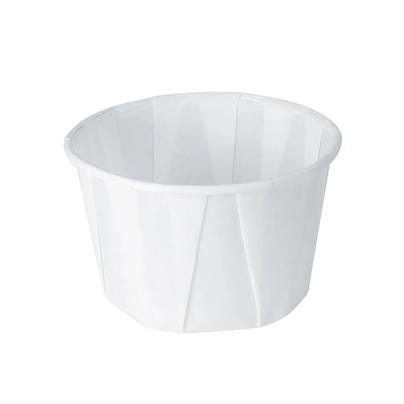 Dart ProPlanet 2 oz. White Squat Treated Paper Soufflé Cup - Sleeve of 250 - #200-2050 Dart Container