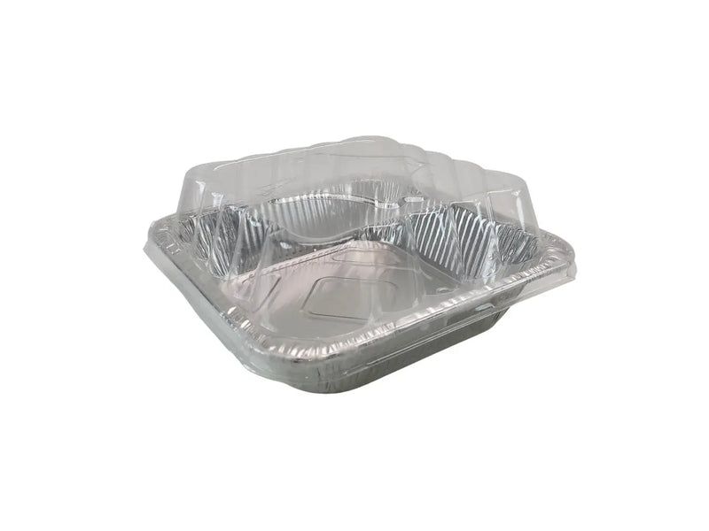 10" Square Roasting or Cake Pan with Plastic Dome Lid   #3600P Durable Packaging