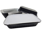 Colored Disposable Aluminum 1½ lb. Shallow Oblong Pan with Board Lid #6417L KitchenDance