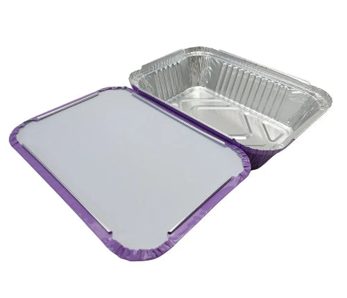 Colored Aluminum 1½ lb. Foil Carryout Pan with Board Lid  #7650L KitchenDance