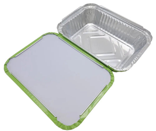 Colored Aluminum 1½ lb. Foil Carryout Pan with Board Lid  #7650L KitchenDance