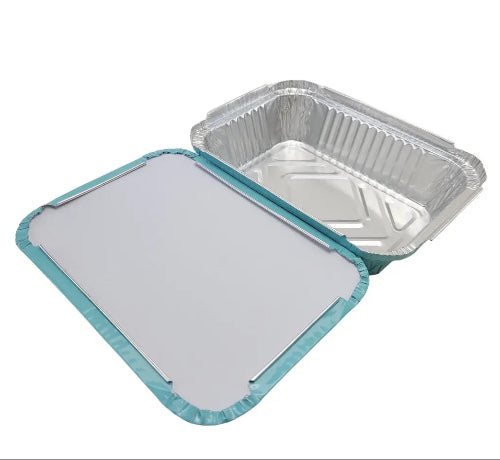 Colored Aluminum 1½ lb. Foil Carryout Pan with Board Lid  #7650L KitchenDance
