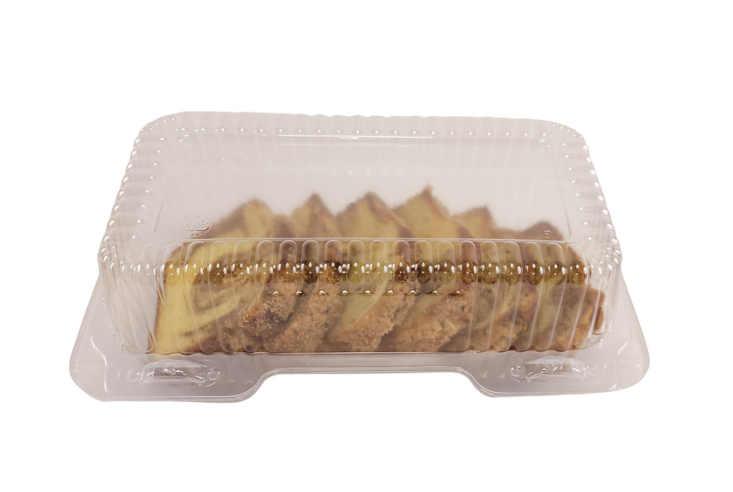 Clear plastic loaf and cake roll container   #CPC395